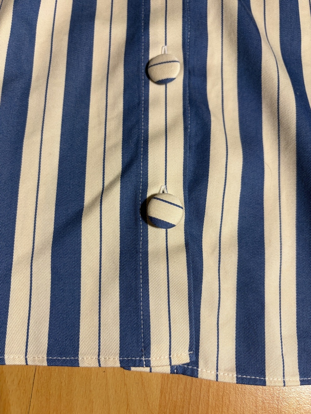 Sezane Celeste Shirt in Maggie Blue and White Striped Preppy Nautical XL - Picture 6 of 12